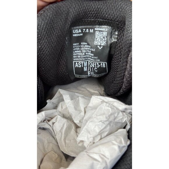 NEW Merrell Mens Size 7.5 Moab Onset Mid Waterproof Composite Toe Work Boot Blac - Picture 5 of 12